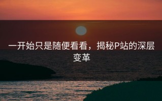 一开始只是随便看看，揭秘P站的深层变革