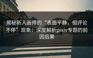 揭秘新人画师的“表面平静，但评论不停”现象：深度解析pixiv专题的前因后果