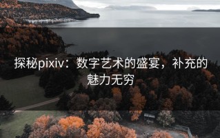 探秘pixiv：数字艺术的盛宴，补充的魅力无穷