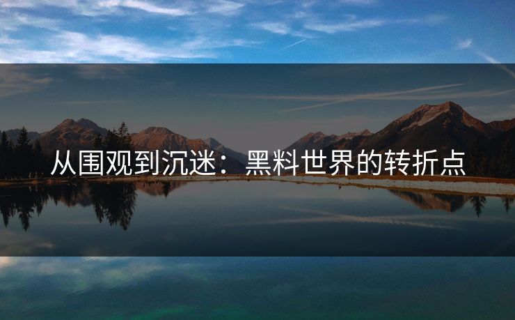 从围观到沉迷:黑料世界的转折点-第1张图片-p站助手短视频 - p站搬运工影视网 从围观到沉迷:黑料世界的转折点-第1张图片-p站助手短视频 - p站搬运工影视网